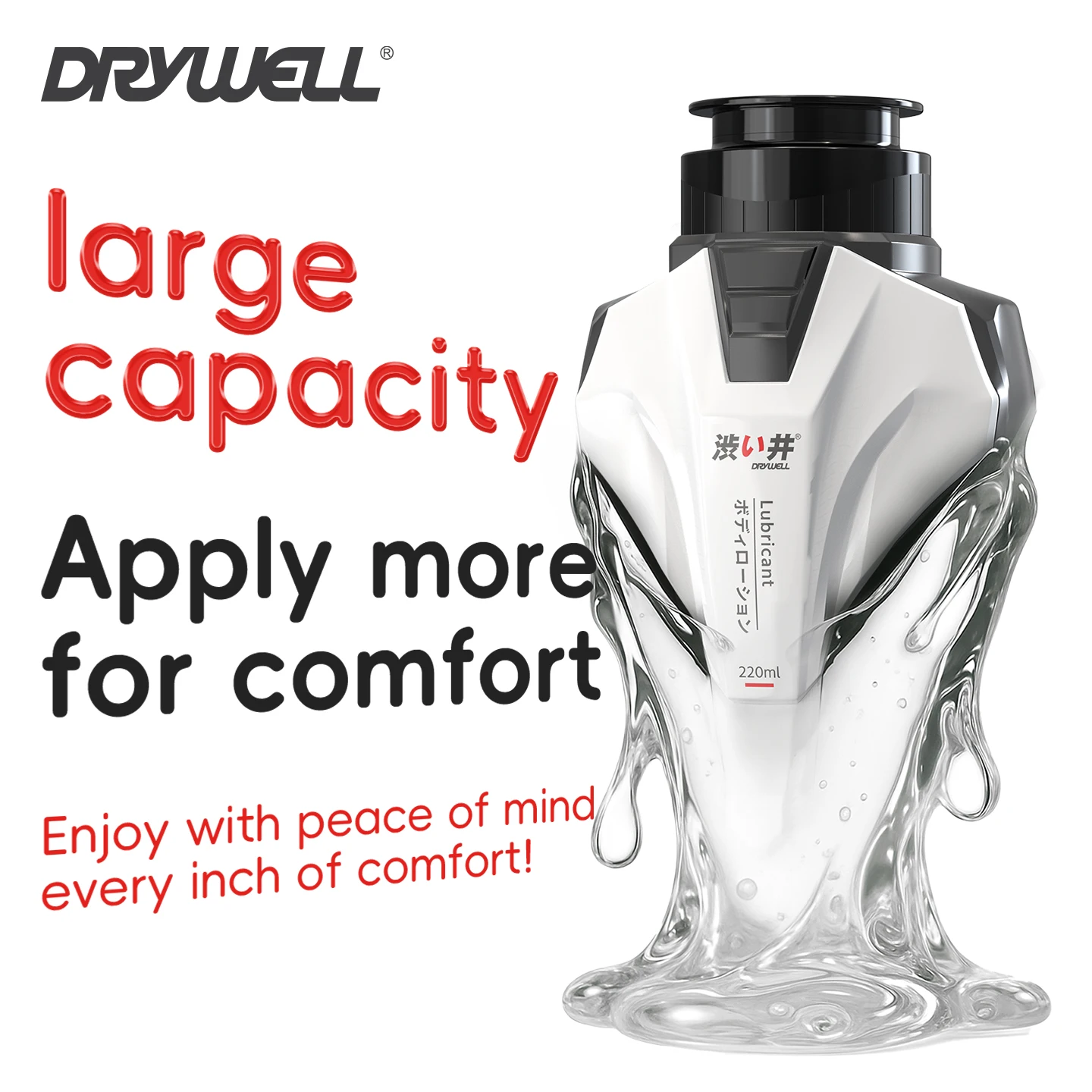 DRY WELL Anal Lubricant Water-based Lube for Masturbation Lube Sex Session Love Exciter for Women Men Vaginal Anal Lube for Toys