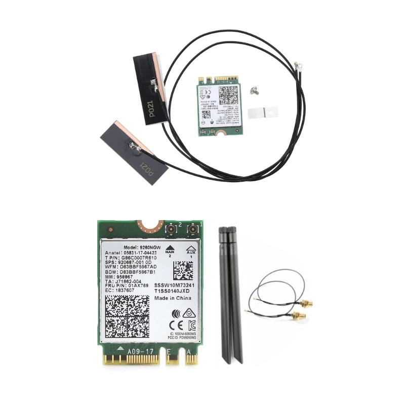 

896F 1730M 9260AC 9260NGW 2.4G/5Ghz M2-NGFF Network Wireless Wifi Card 802.11ac Bluetooth-compatible5.0 for Laptop Deskktop