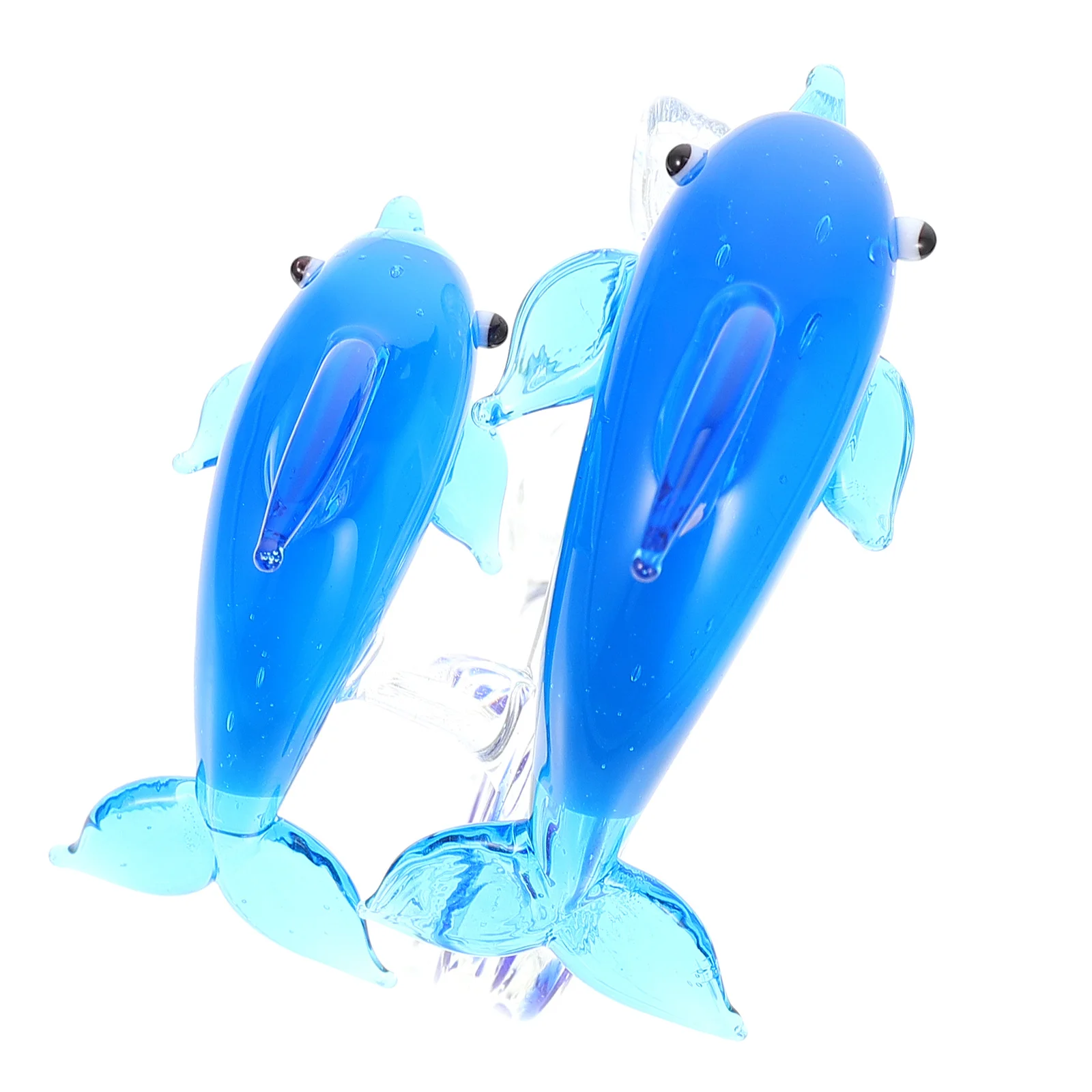 

Exquisite Glass Dolphin Desktop Decor Little Animal Craft for Home Office Table Adornment Creative Unique Living Room Ornament