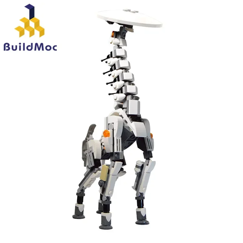 

BuildMoc Horizon Mecha конструктор Монстр с длинным воротом, набор строительных блоков Zero Dawn, Запад, олень, животные, конструктор «сделай сам», игрушка для детей, подарок