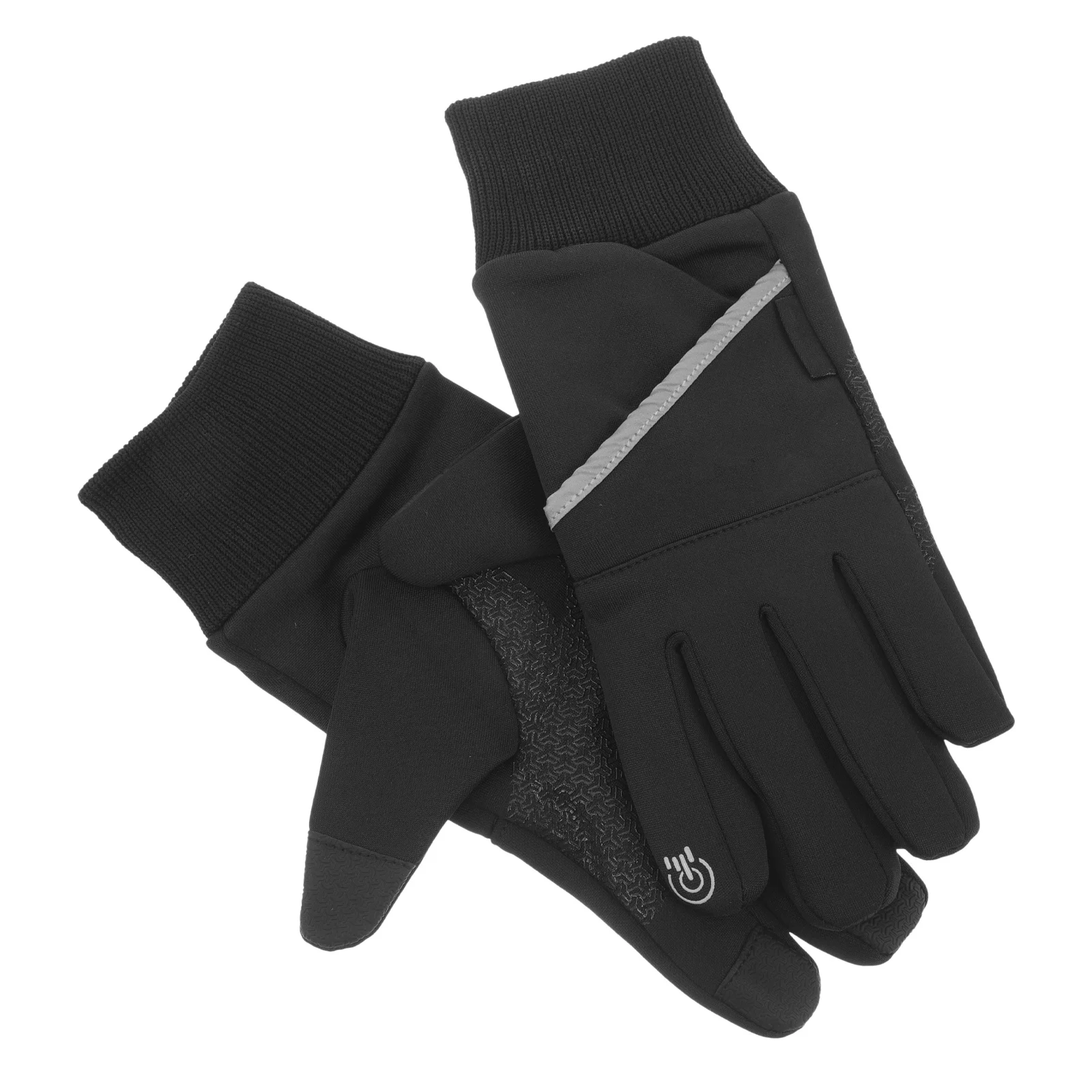 

1 Pair Wind-Proof Warm Gloves For Men Women Winter Touch Screen Waterproof Anti-Slip Skiing Gloves Conductive Fingertip Silicone