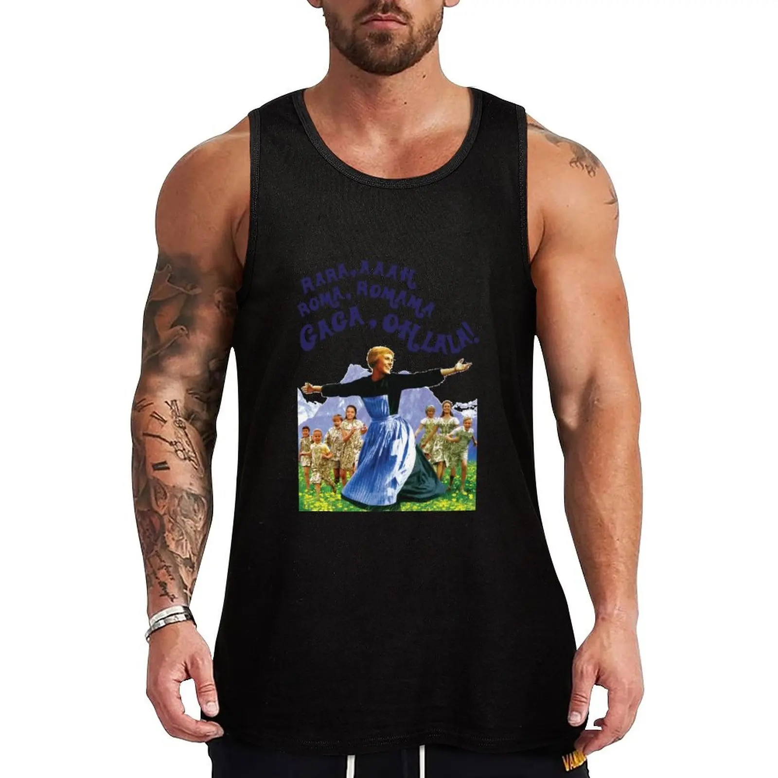 The Hills Are Alive With The Sound Of Gaga Tank Top mens gym clothes sleeveless tshirts for men Gym man Vest male