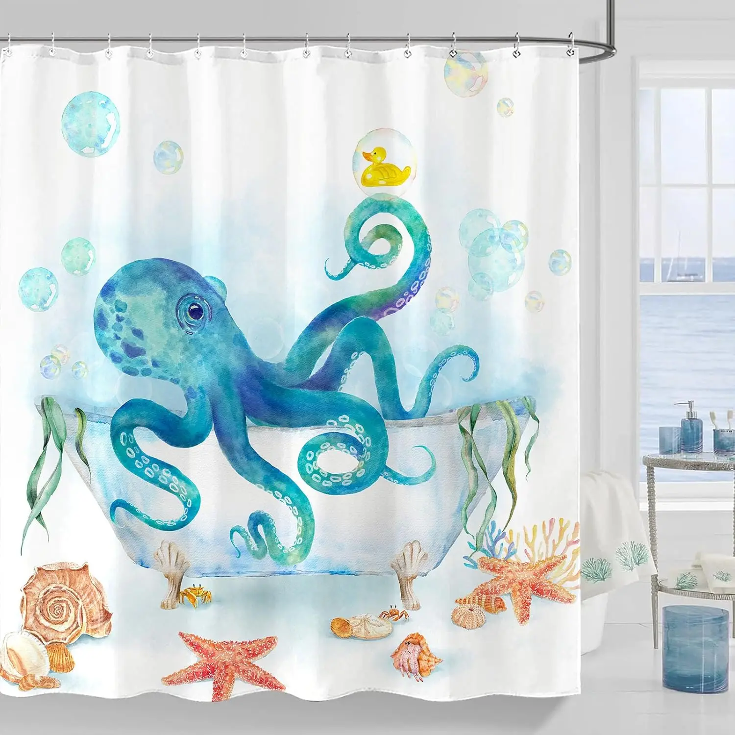 

Funny Shower Curtain Octopus Shower Curtain Funny Decorative Shower Curtains for Bathroom Fun Set with