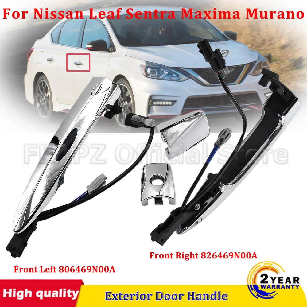 Manija Exterior de Puerta Delantera Izquierda o Derecha para Nissan Leaf Sentra Maxima Murano 2009-2017 806469N00A 826469N00A, Repuestos de Auto