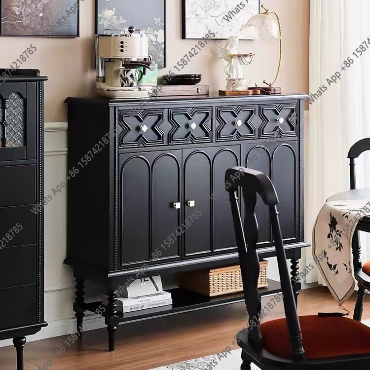 

Американский средневековый шкаф-комод из массива дерева для прихожей, европейский стиль, для гостиной, тумба для хранения, домашняя полка для обуви