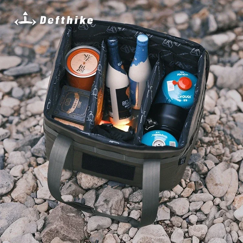 Defthike Tofu Bag Outdoor Camping Equipment Storage Bag 20L Outdoor Cooking Utensils Lighting Tools Large Capacity Supplies