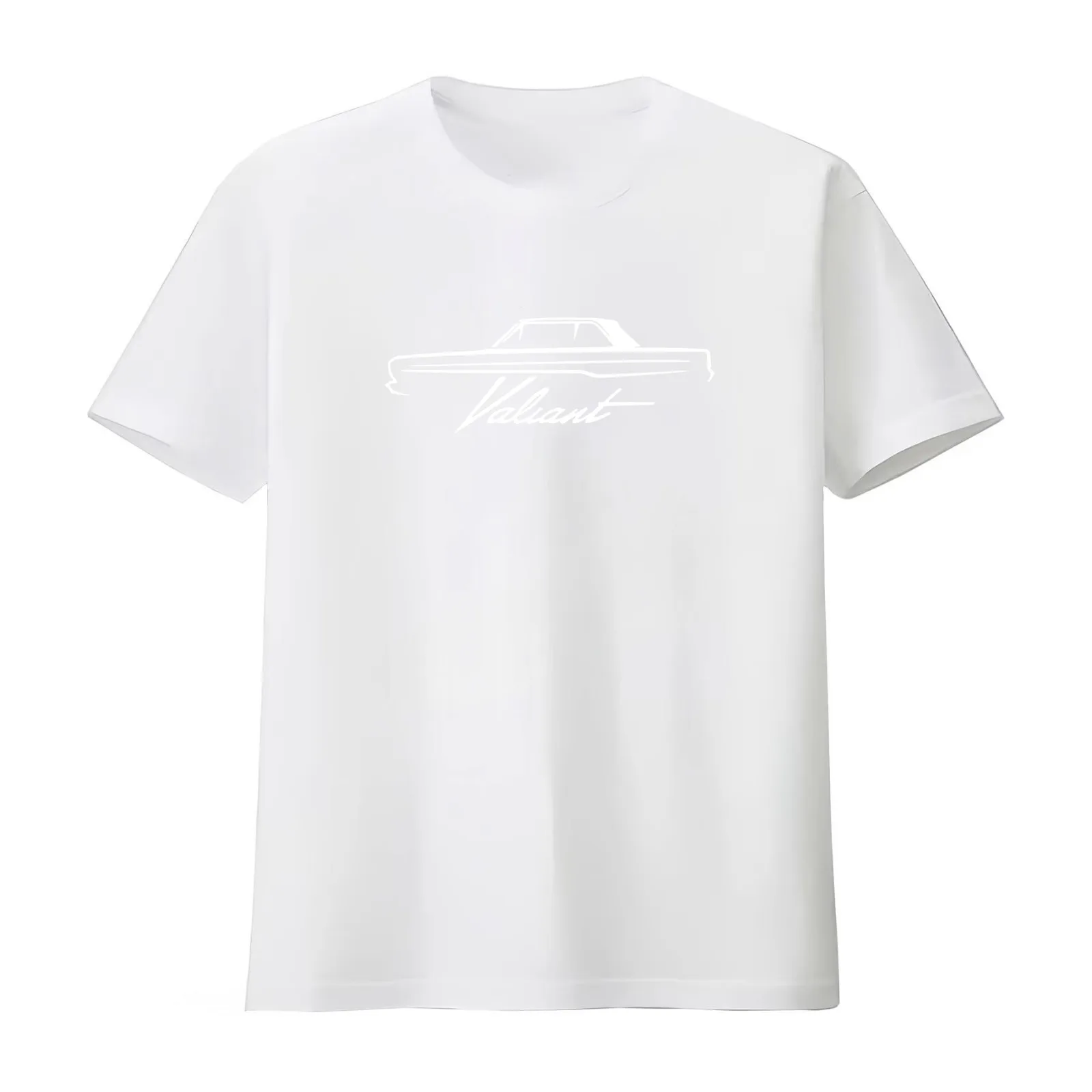 1967 73 Plymouth Valiant Classic Car T-Shirt Summer Casual Cotton Tee Oversized Streetwear Tops Vintage Graphic Print