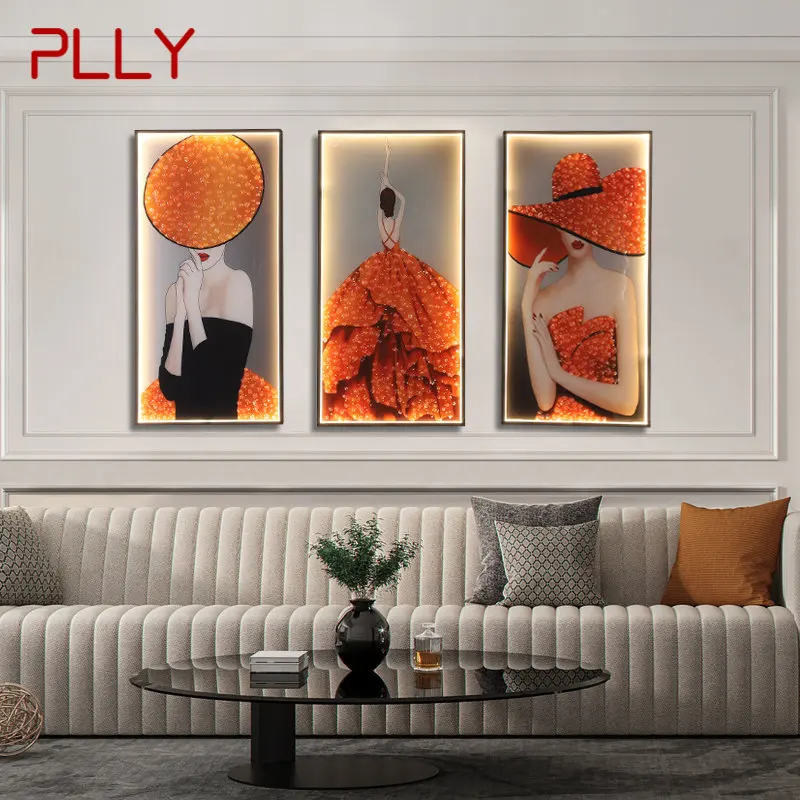 PLLY Wall Lamps Modern Fashion Three Pieces Suit Sconces Lighting LED Creative For Home