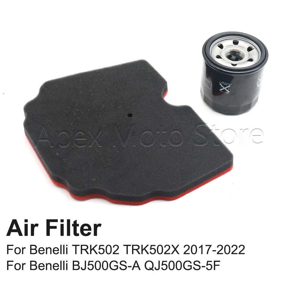 Motorcycle Air Filter Sponge Oil Filter Intake Cleaner Element For Benelli TRK 502 TRK502 TRK502X 2017-2022 BJ500GS-A QJ500GS-5F