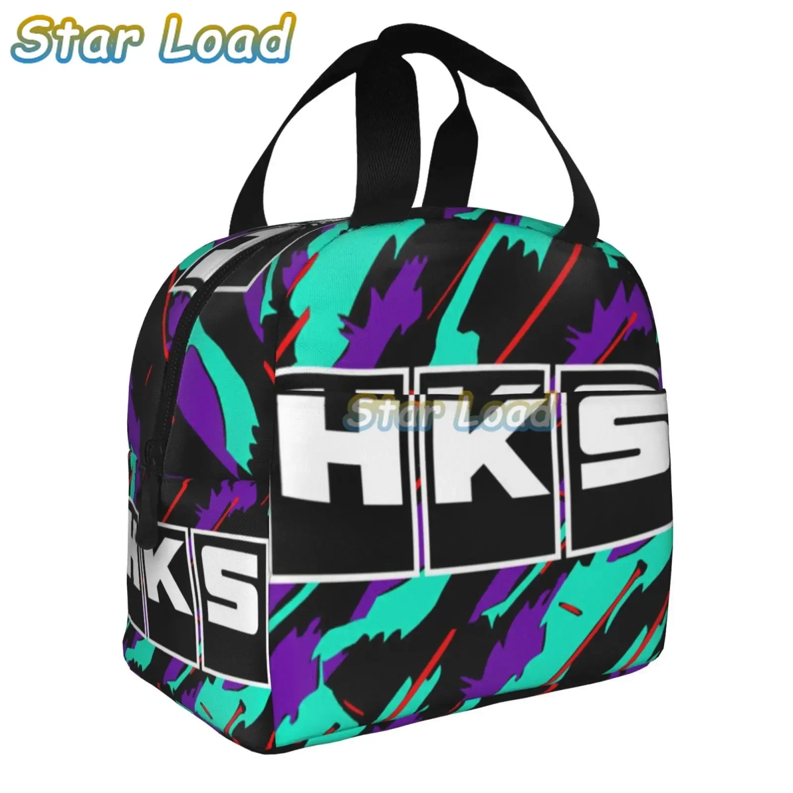 Hks Retro Patroon Draagbare Lunchboxen Vrouwen Waterdichte Koeler Thermisch Voedsel Geïsoleerde Lunch Tas Reizen Werk Pinic Container