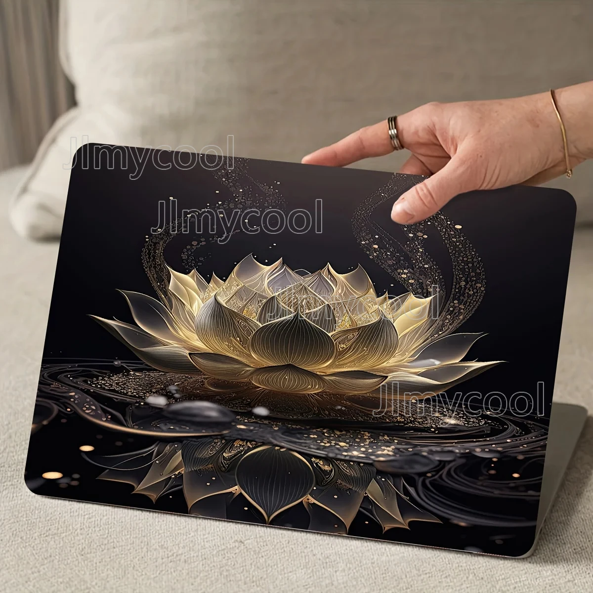 Two Floral Laptop Art Stickers Non reusable. Waterproof and Scratch resistant Laptop Skin Sticker for Laptops