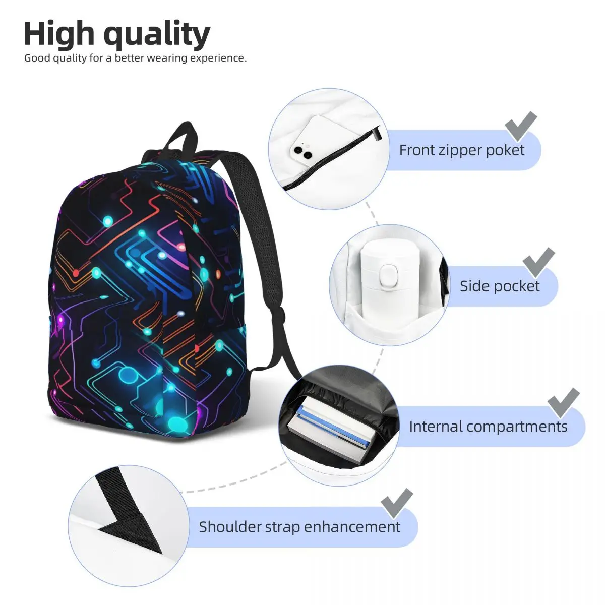 الأحلام الكونية الخيال العلمي مستقبلية نمط سلس على ظهره طالب بنين بنات BookBag أطفال حقيبة مدرسية حقائب كتف الكمبيوتر #6