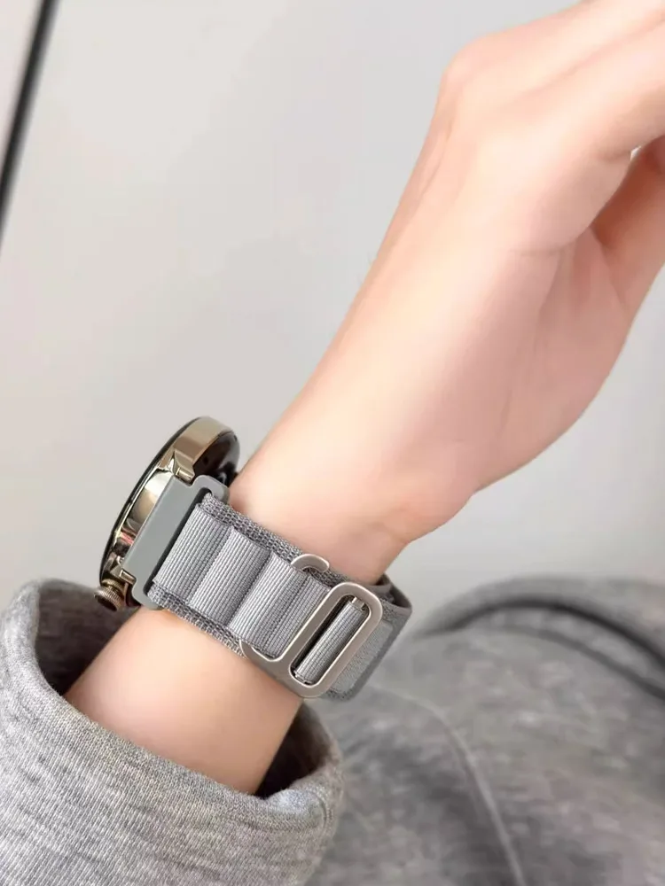 

Поп-ремешок для часов 22 мм 20 мм Alpine Loop для Samsung Galaxy Watch 7 6 5 4 Classic Active 2 Gear S3 Спортивный нейлоновый ремешок Huawei GT4 Brac