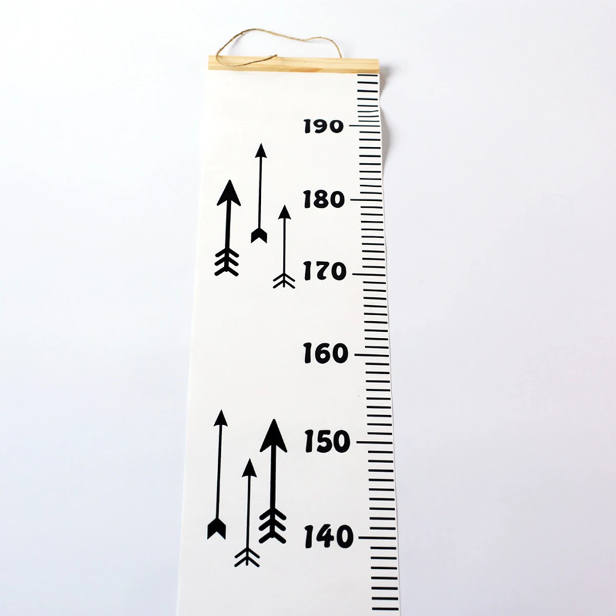 

Baby Height Growth Chart Hanging Rulers Kids Room Wall Wood Frame Fabric Ruler Room Decoration (Arrows)