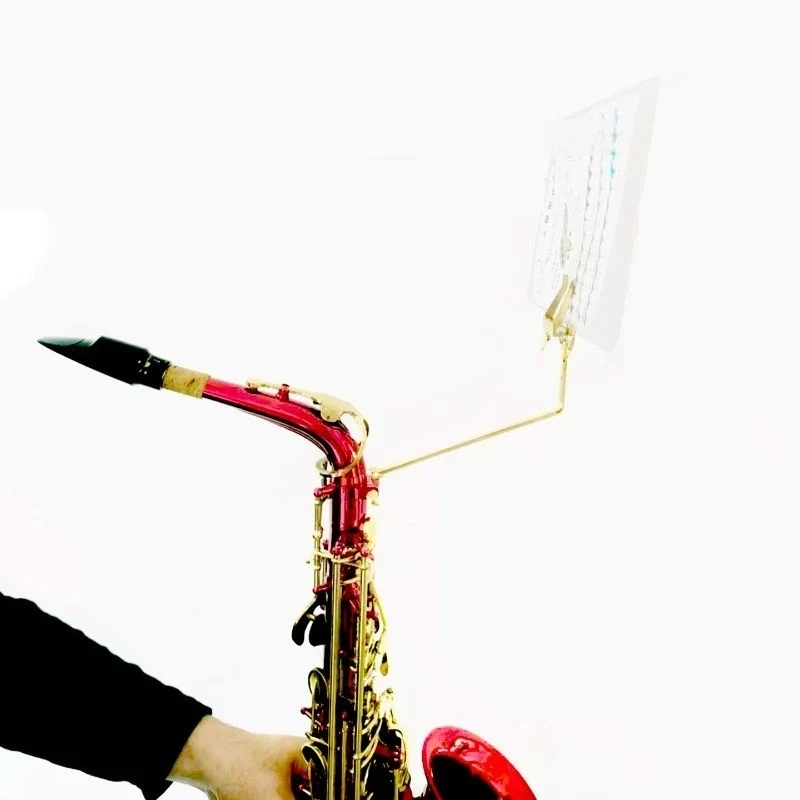Saxophone Music Stand Saxophone Paper Spectrum Clip Square/Circle Socket Sax Musical Holder Professional Wind Instruments Parts