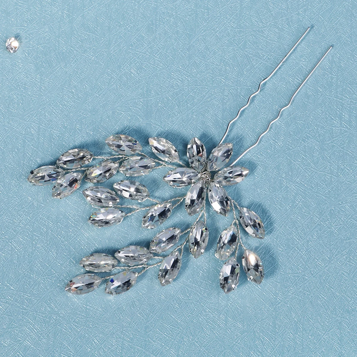Frauen Blume Haarnadel Stick Hochzeit Braut Kristall Perle Haarnadel U Förmigen Haar Clip Barrettes Haar Zubehör Großhandel – Detail 16