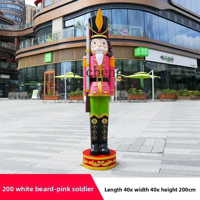 BJ-25  Christmas tree winter decoration snow decoration Christmas clock in landscaping shooting props Nutcracker soldiers