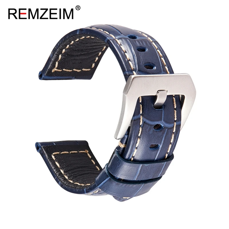

Women Men Bamboo Pattern Leather Watch Strap 20mm 22mm 24mm 26mm Bracelet Black Blue Brown Vintage Replacement Wristband
