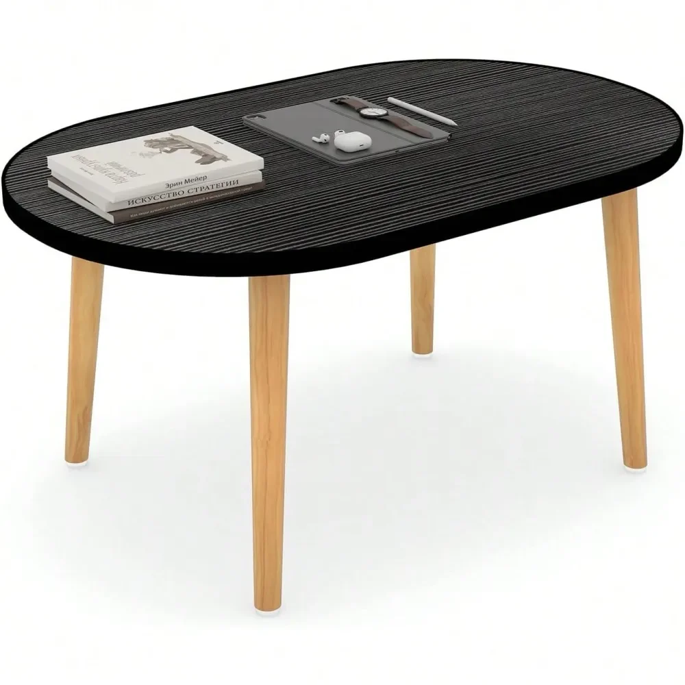 

Coffee Table Low Table With 4 Solid Wood Sturdy Legs, Floor Table Desk For Sitting On The Floor, Storage And Living Room Furnit