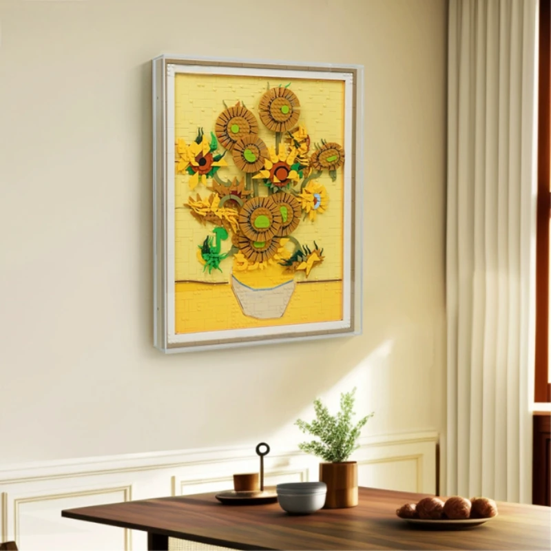 Подходит для Lego 31215, коробка для хранения строительных блоков с подсолнухом, художественная рамка для строительных блоков, рождественский подарок для детей, модный