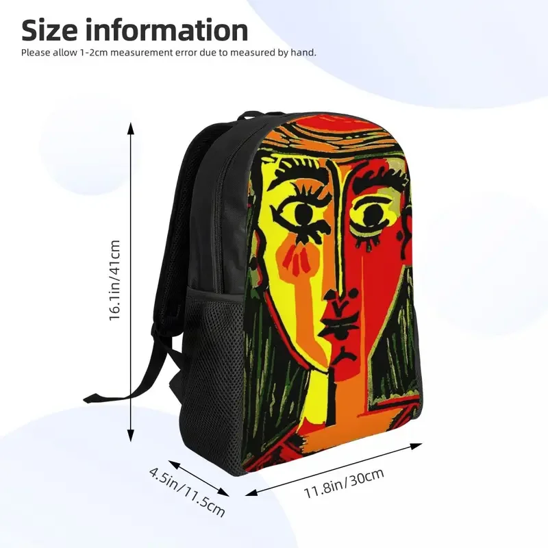 Customized Pablo Picasso Woman In A Hat Travel Backpack Women Men School Computer Bookbag College Student Daypack Bags