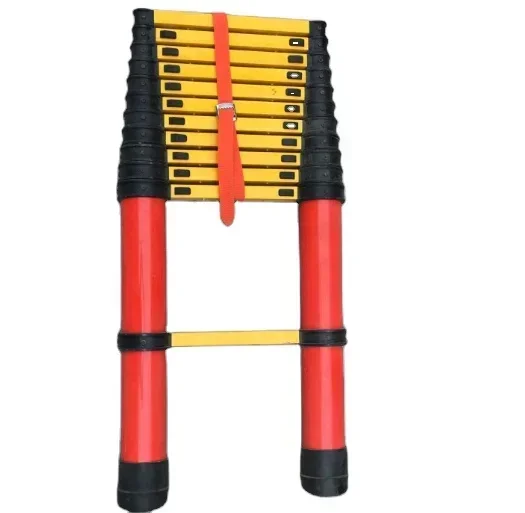 Modern Graphic Design FRP 3.2m 3.8m 4m 4.5m Fiberglass Telescopic Insulated Extension Folding Ladder for Outdoor