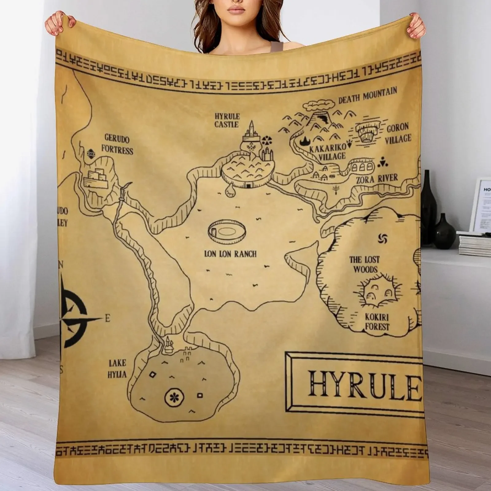 

Hyrule MapOOT Throw Blanket Loose Blankets Sofas Of Decoration Sofa Sofa Quilt Blankets