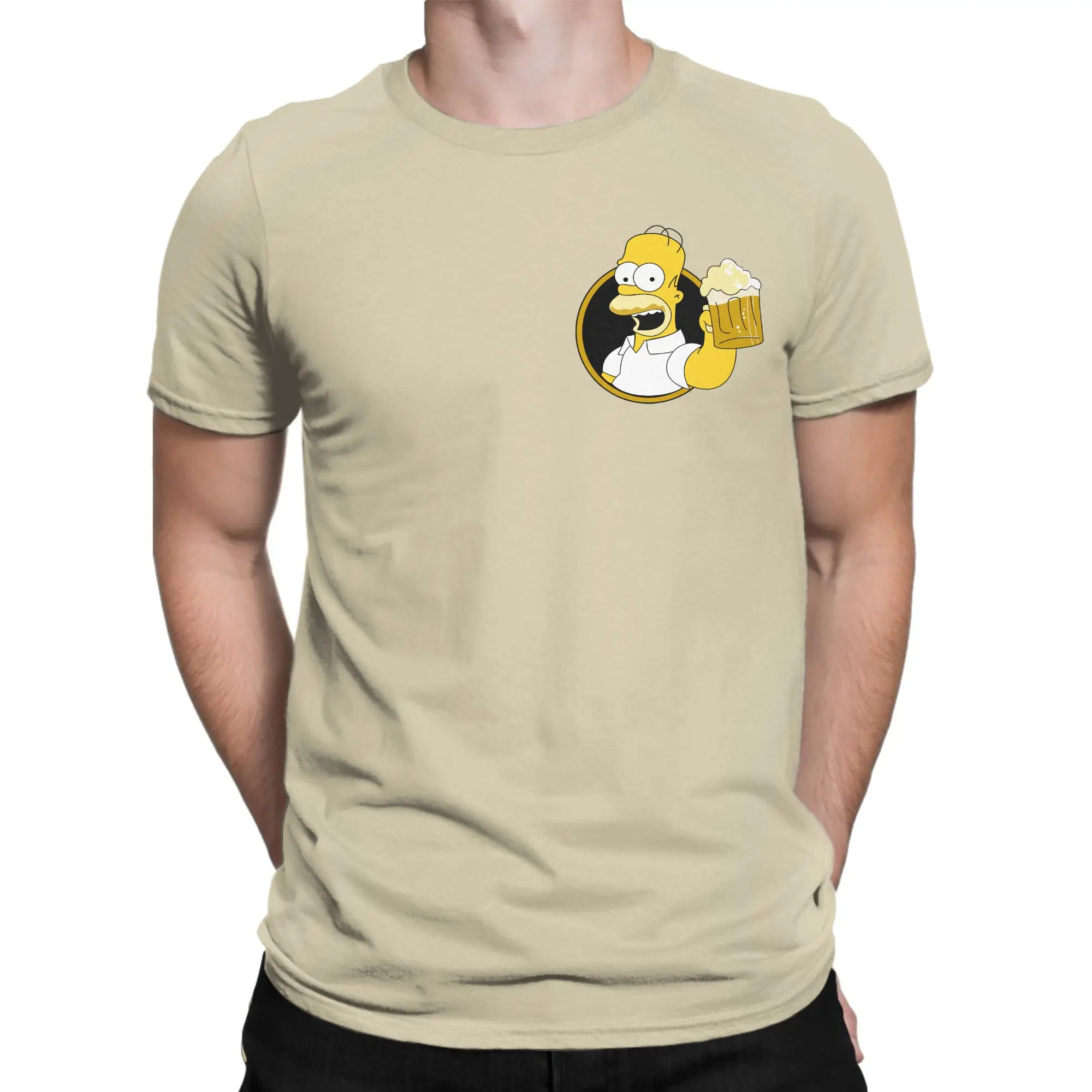 Men T-Shirts Cartoon S-Simpsons Vintage Cotton Tee Shirt Short Sleeve  T Shirts Round Collar Clothing Gift Idea