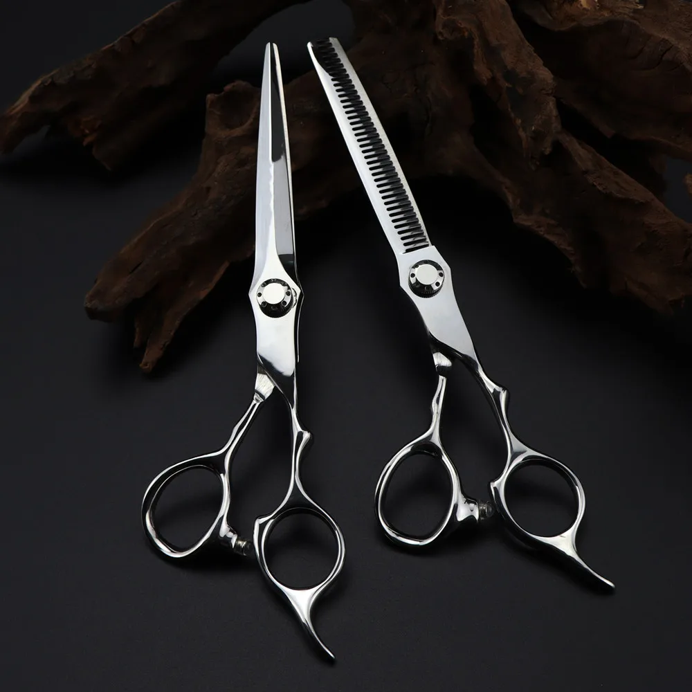 Professional Japan 440c steel 6.5 '' scissor Silver hair scissors haircut thinning barber cutting shears hairdressing scissors