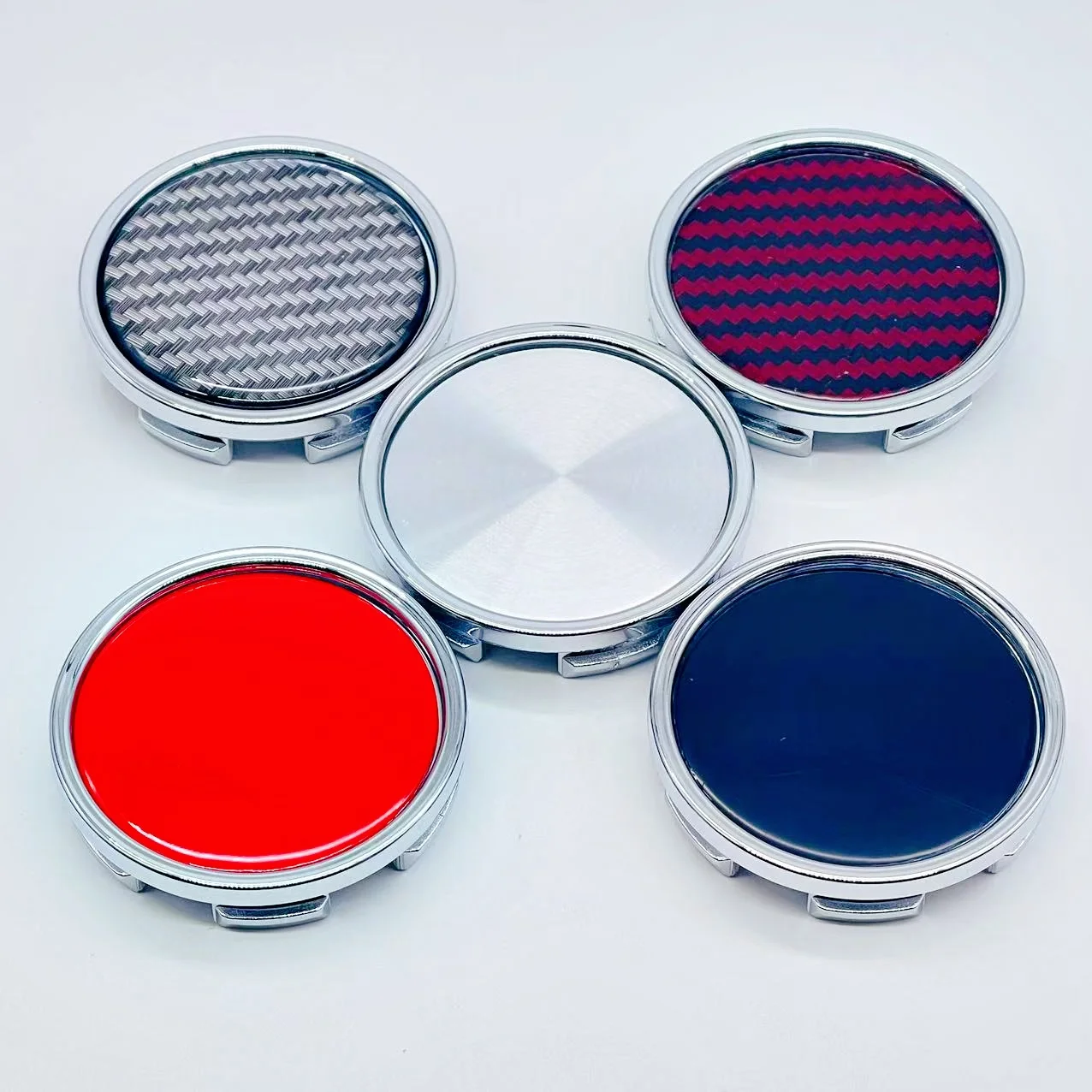 

4pcs 3D 58mm For Car emblem Wheel hub Center Cap 50mm No logo Badge covers sticker Decals Styling accessories