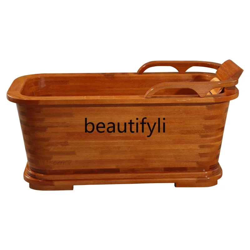 Oak Adult Bath Bath Tub Tub Plate Solid Wood Bath