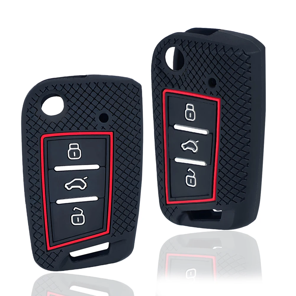 Para Skoda Rapid Octavia Kodiaq Fabia para VW Tiguan 2023 Touran POLO T6.1 T-Roc Golf 7 Seat Ibiza Leon Ateca Arona funda para llave