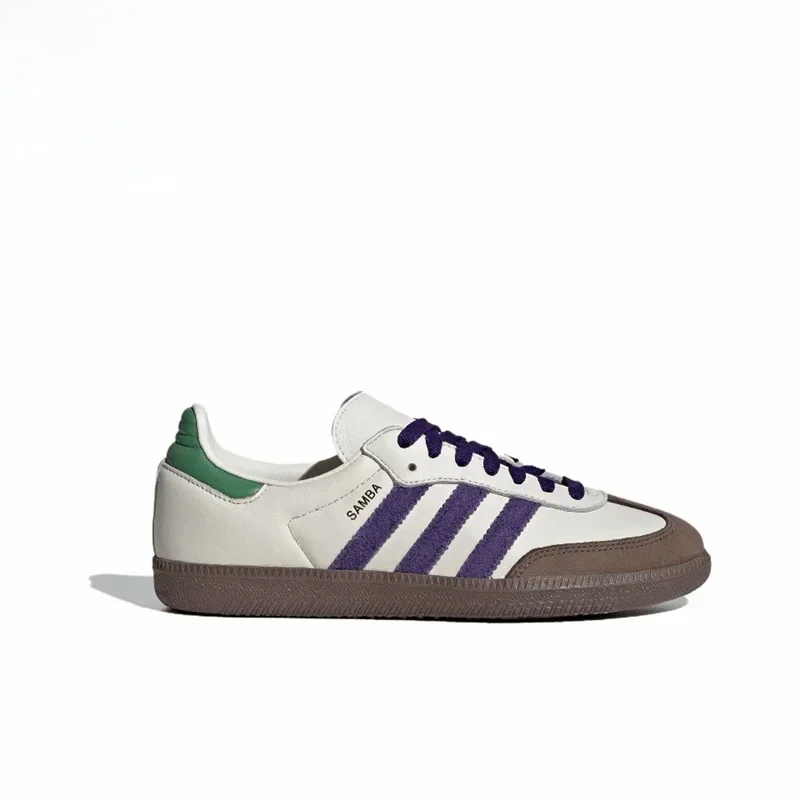 

Adidas Originals OG Skateboarding Shoes For Men Women Non-slip Shock Absorption Low Top Skateboarding Shoes White Purple Brown