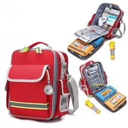 Bolsa médica de primeros auxilios, Kit vacío portátil multifunción, Kit de emergencia para coche, mochila de bomberos para el hogar para rescate de emergencia