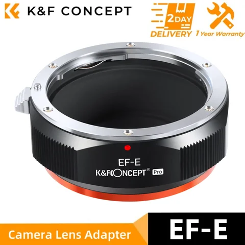 K&F Concept EOS to E Mount Adapter Compatible for Canon EF EF-S Mount Lens to E NEX Mount Mirrorless Cameras Sony A6000 A6400 A7