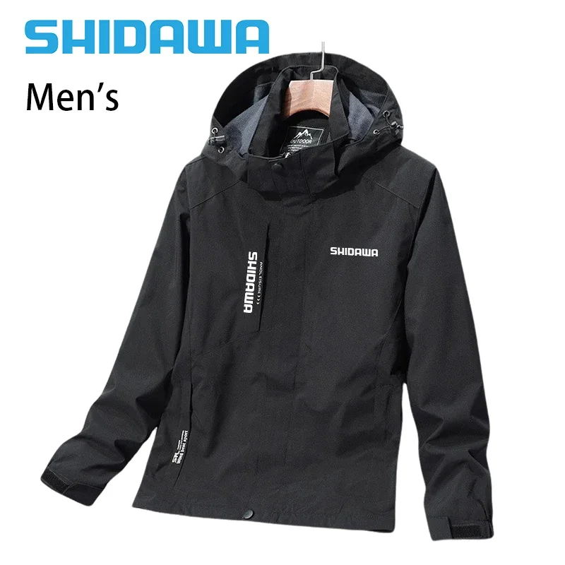 Men's Spring and Autumn Thin Fishing Jacket Outdoor Sports Mountaineering Couple Coat Windproof Waterproof Hooded Cycling Jacket