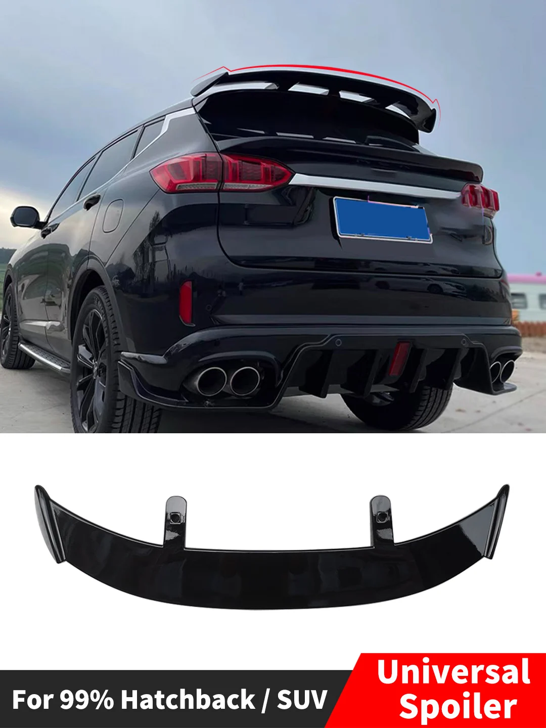 Deflector de aire alerón trasero ajuste de ala para 99% SUV Hatchback como Kona Megane Nissan LEAF Rogue BMW X1 X3 Golf Audi A3 Q3 Tuning