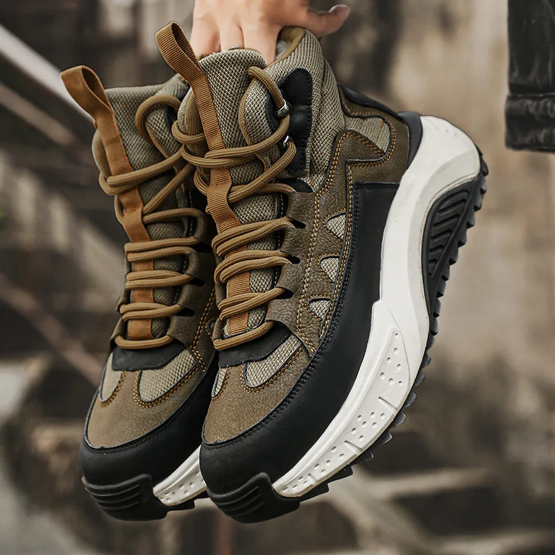 

Новые зимние мужские теплые ботинки, водонепроницаемая спортивная обувь, ветрозащитные плюшевые мужские ботинки, уличные нескользящие прогулочные ботинки для пар, рабочая обувь