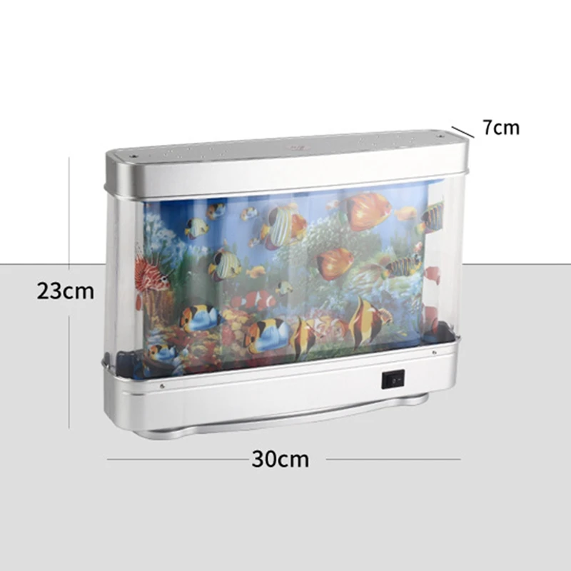 DolDave-Lampe LED Poisson Précieux, Océan Virtuel ociamique, Paysage Tropical Artificiel, Décoration de Chambre Mignonne, Prise UE