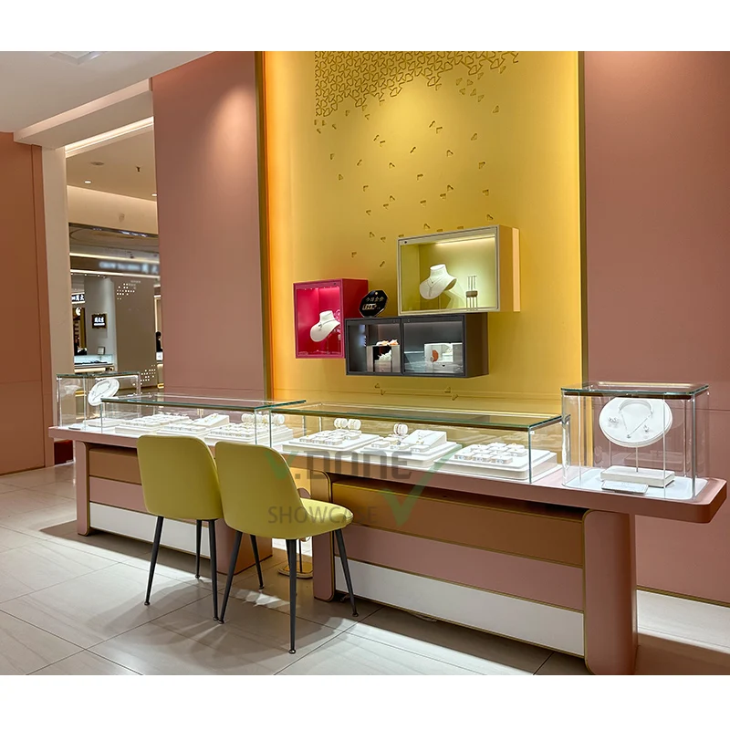 

Customized. high end luxury design shopping mall jewelry kiosk design jewelry stainless steel showcases furniture