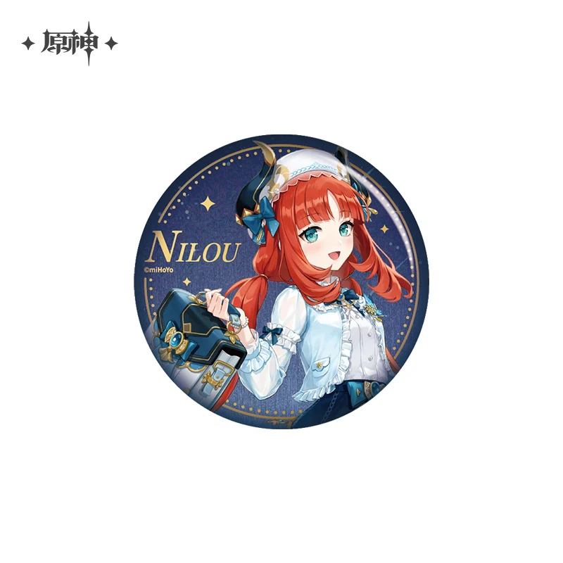 Game Genshin Impact Nilou Badge Official Merch miHoYo Original Metal Brooch Keychain Collection Souvenir Cosplay Fans Gift