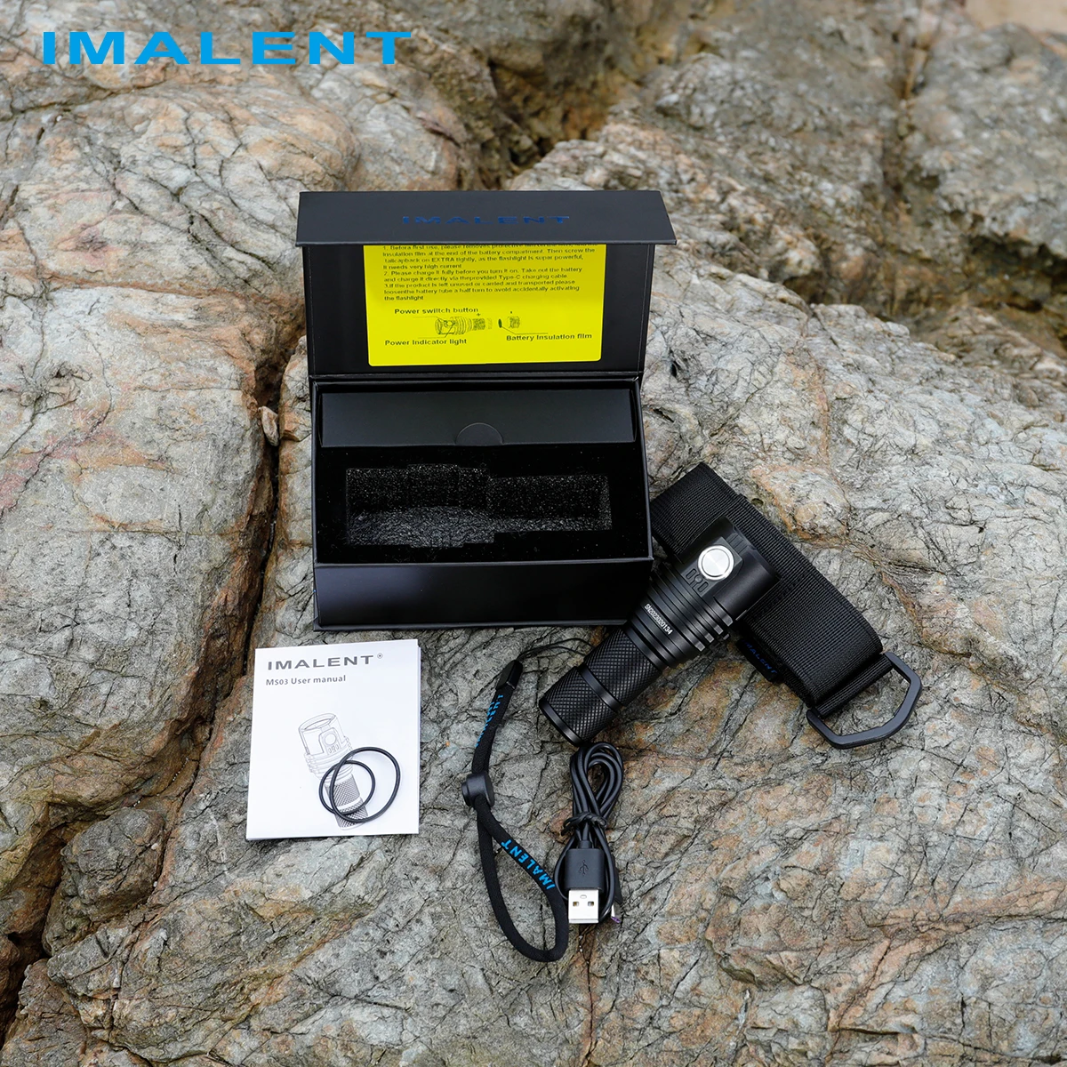 IMALENT MS03 EDC Flashlight 13000 Lumens Rechargeable Handheld Torch for Adventure Mountain Climbing Outdoor Exploration