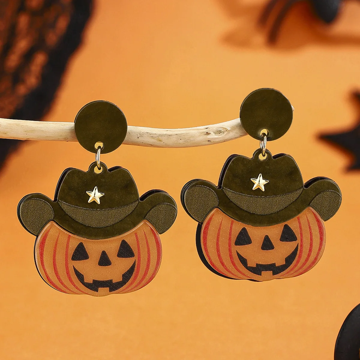 

Cross-Border Wholesale European and American Halloween Series Earrings Horror Funny Tassel Earrings Ring Holiday Atmosphere Set