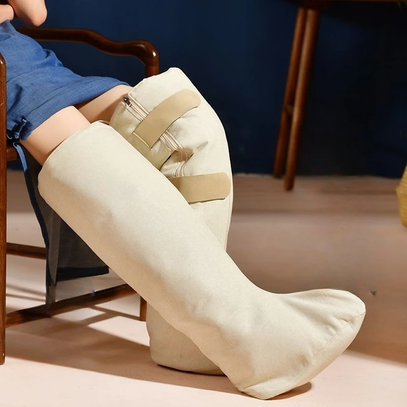 

Leg electric heating physiotherapy bag, moxibustion hot compress boots, knee old cold leg moxa velvet wormwood warm foot knee