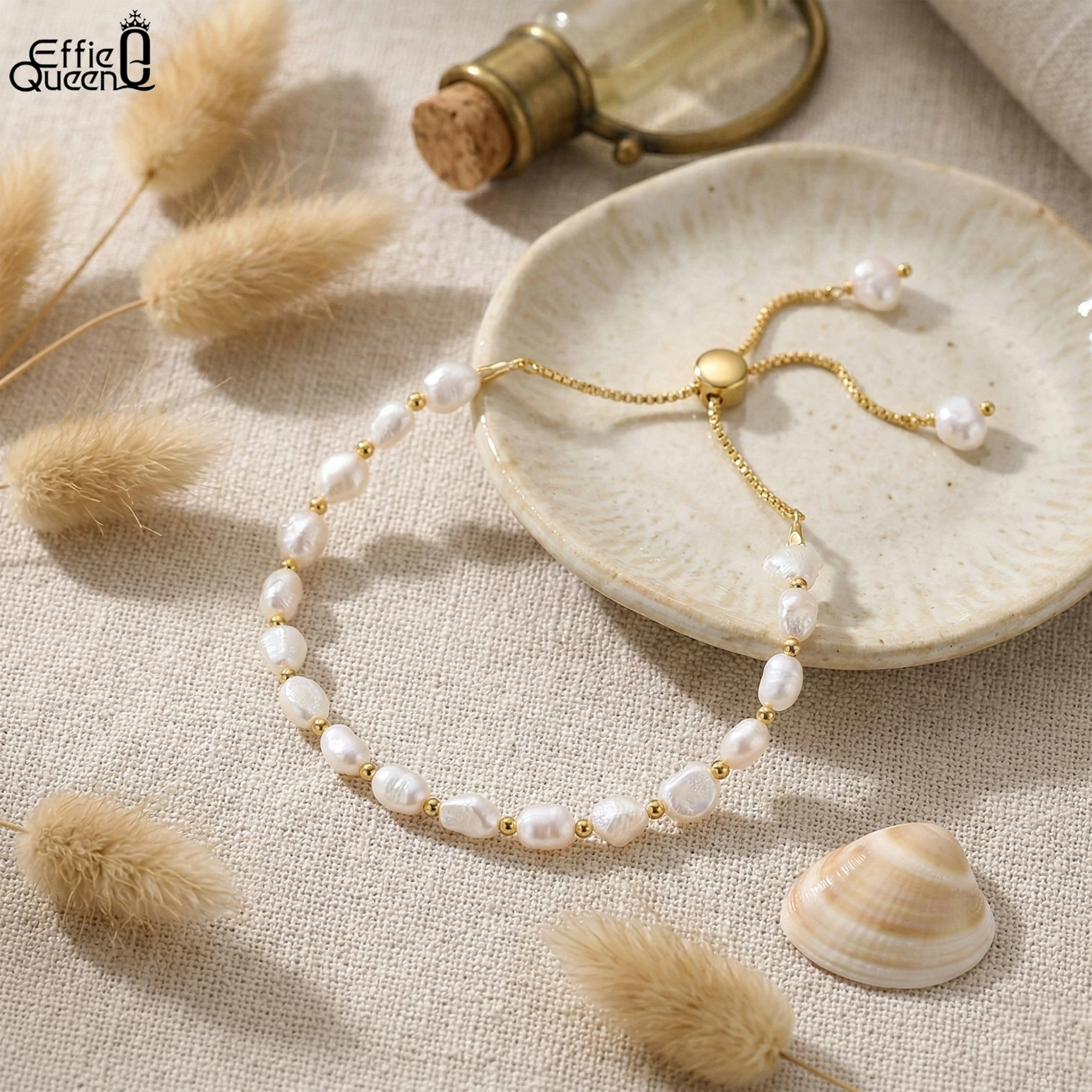 

Женский браслет из серебра 925 пробы, с натуральным жемчугом