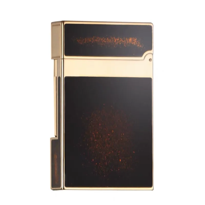 S.T. Dupont L2 Roller Decoration Black Lacquer Gold Lame Lighter Collection