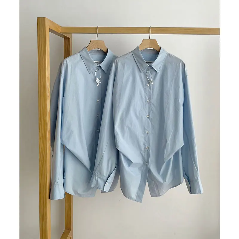

Ele Sle Batwing Sve irt Women's Loose Fit Casual Breathable Long Sve Button up Top in Yellow Color for Autumn S...