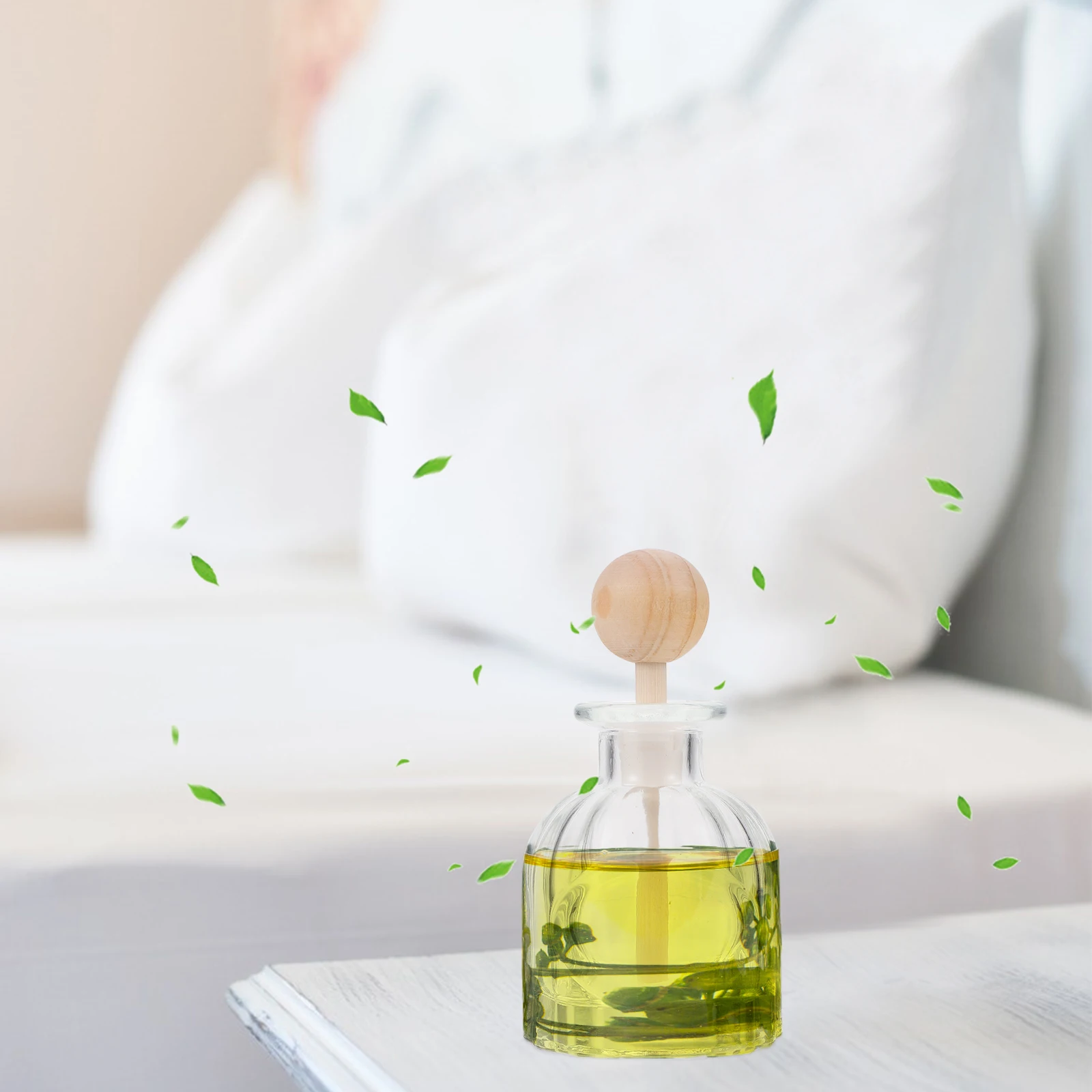 

3Pcs Glass Diffuser Bottles Aromatherapy Jars Small Compact Refillable Bottles for Perfume Essential Oils Room Fragrance