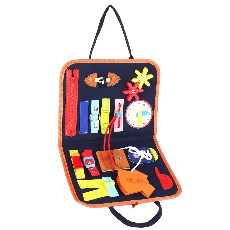 

Busy Board Sensory Activity Board Preschool Learning Toys Montessori Educational Gift for 1-6 Years Old Baby Toddler Girls Boys