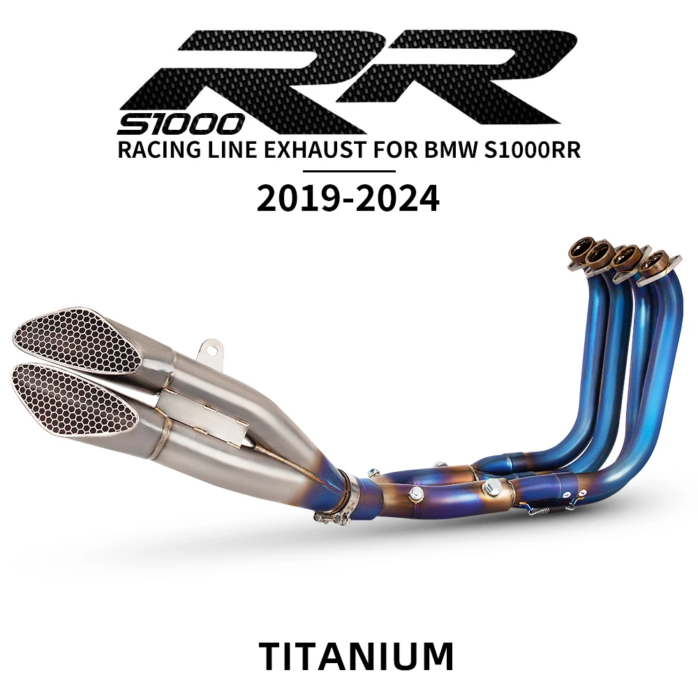 

For BMW S1000RR 19-25 M1000RR 19-24 S1000R M1000R 21-25 Motorcycle Exhaust Full Titanium System Modify Escape Manifold Muffler